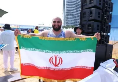 طلای حسن عجمی بختیاروند در پرتاب وزنه نخستین مدال کاروان ایران را در سانیا رقم زد