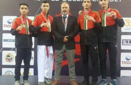 تیم ملی کاراته نوجوانان با مربی گری مربی البرزی به مقام قهرمانی مسابقات آسیایی قزاقستان دست یافت