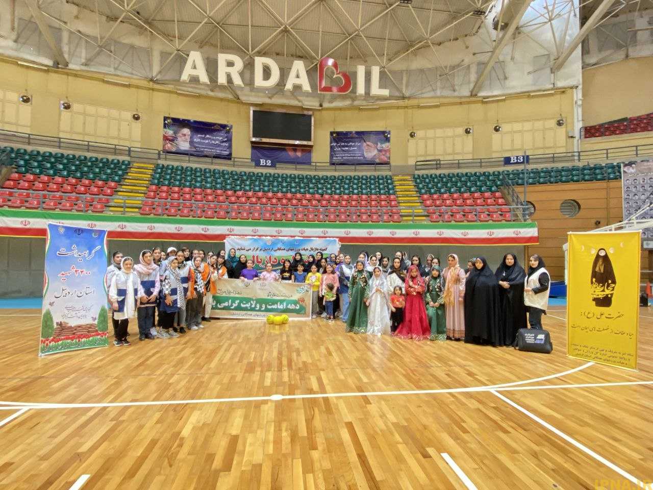 برگزاری جشنواره داژبال(وسطی ) بانوان با حضور بیش از 100 نفر در اردبیل