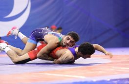 مدال برنز وزن ۶۷ کیلوگرم کشتی فرنگی برای رضایی