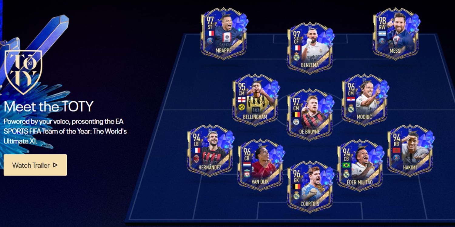 FIFA 23: The Best Team Of The Year Ultimate Team Players - GameVTS