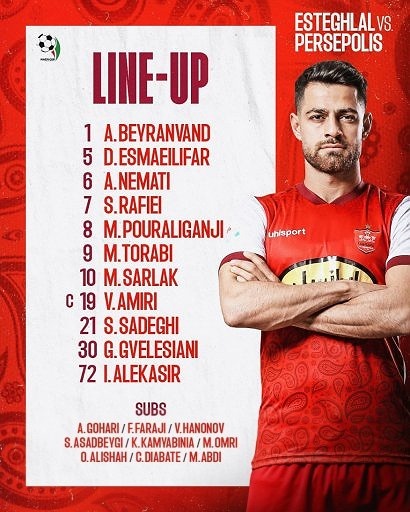 ترکیب پرسپولیس مقابل استقلال مشخص شد