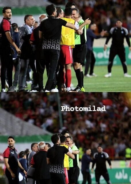 عکس | واکنش داور دربی به خوشحالی با پرسپولیسی‌ها!