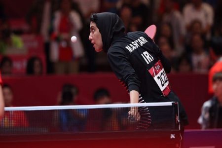 صعود دختر پینگ پنگ باز ایران به دور دوم مسابقات قهرمانی آسیا