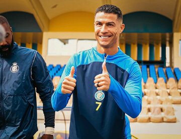 عکس| سورپرایز رونالدو در تمرین النصر