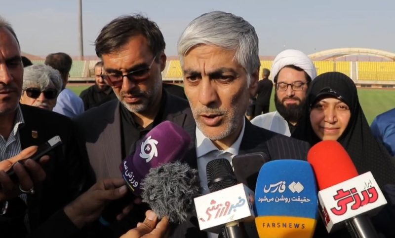 صحبت های وزیر ورزش و جوانان در حاشیه سفر به قزوین پیرامون عدم میزبانی ایران در مقدماتی جام جهانی فوتبال