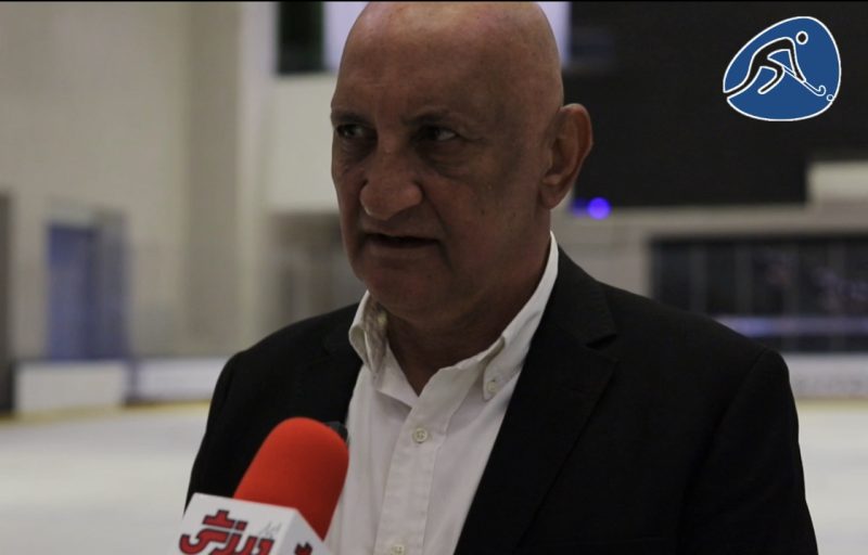 گفتگو با حسن میرزاآقابیک در مراسم اختتامیه اولین دوره مسابقات لیگ هاکی روی یخ جوانان