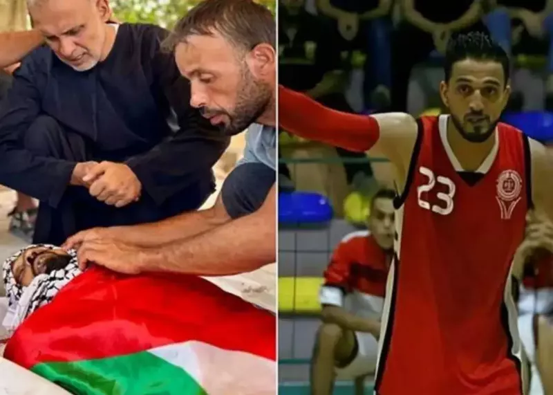 شهادت بسکتبالیست فلسطینی در غزه هنگام جستجوی غذا و دارو برای دختر بیمارش
