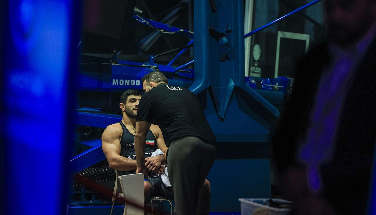 کامران قاسم‌پور و ملی‌پوشان ایران در نیمه‌نهایی کشتی آزاد جهان زاگرب