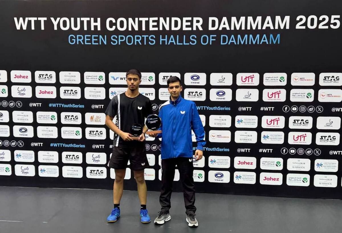 بنیامین فرجی با وجود مصدومیت، قهرمان تنیس روی میز جوانان عربستان شد