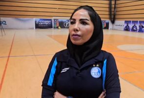 مصاحبه با یاری بعد از دیدار دو تیم فوتسال بانوان استقلال و ثامن مشهد