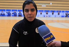 مصاحبه با بهرامی بعد از دیدار دو تیم فوتسال بانوان استقلال و ثامن مشهد