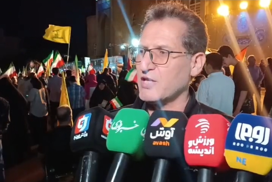صحبت های خلیلی رئیس فدراسیون ورزش های همگانی در اجتماع مردم میدان شهید طهرانی مقدم