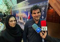 حسن خانمحمدی( و همسر ) بازیکن اسبق پرسپولیس در حاشیه مراسم پهلوانان غدیر