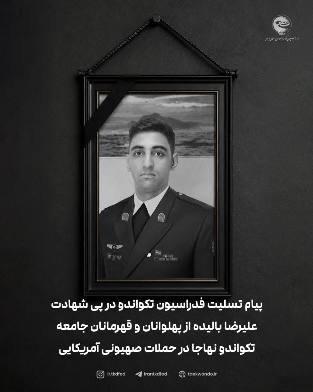 فدراسیون تکواندو شهادت علیرضا بالیده را تسلیت گفت
