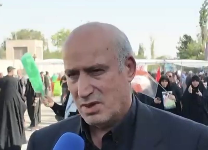 مهدی تاج، رییس فدراسیون فوتبال در جمع عزاداران رهبر شهید